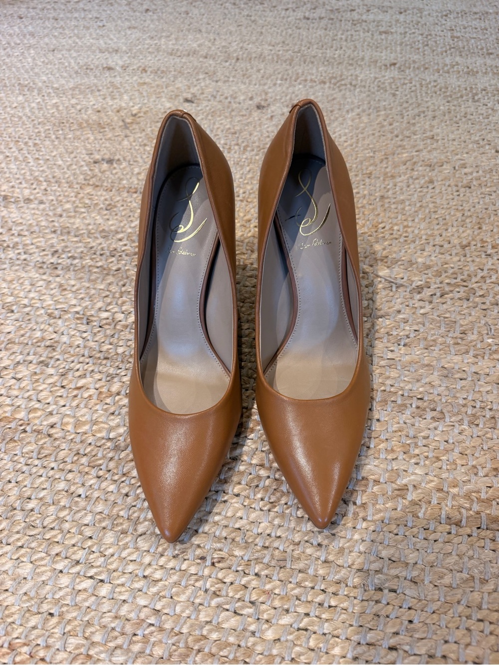 Sam Edelman Pointed-Toe Pumps in Tan/Cognac